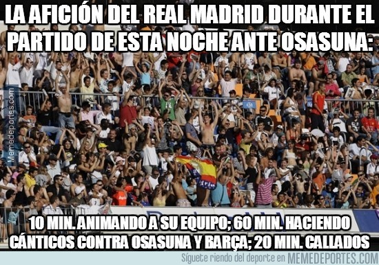 242935 - La afición del Real Madrid durante el partido de esta noche ante osasuna: