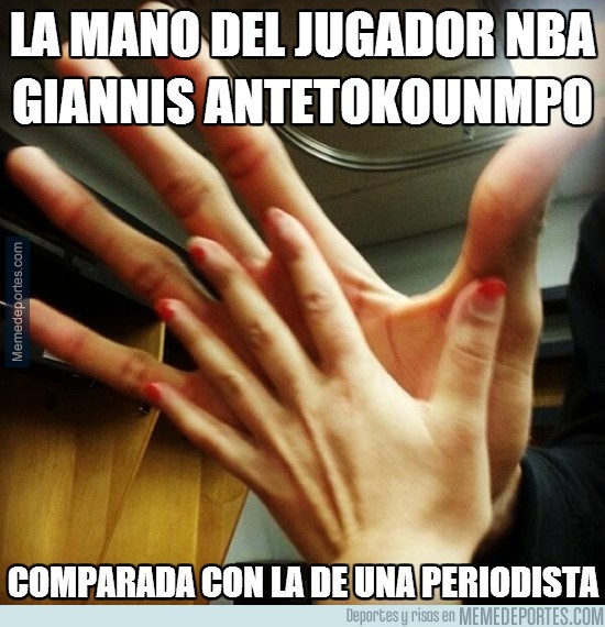 251351 - La mano del jugador NBA Giannis Antetokounmpo