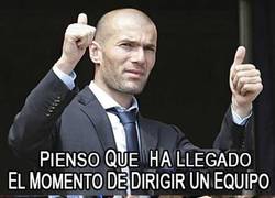 Enlace a Zidane dice que está listo para dirigir un equipo de fútbol