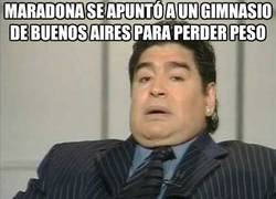 Enlace a Maradona se apuntó a un gimnasio de Buenos Aires para perder peso