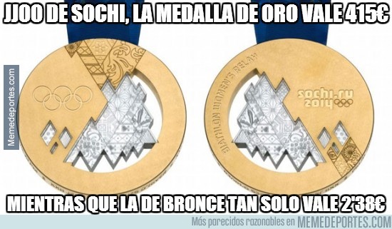 262386 - El valor de las medallas de Sochi 2014