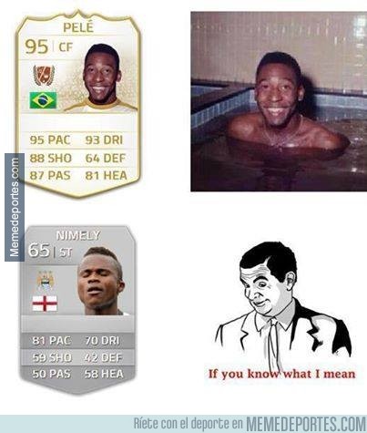 272223 - La foto de Pelé en el FIFA es él en una bañera y la de Nimely...