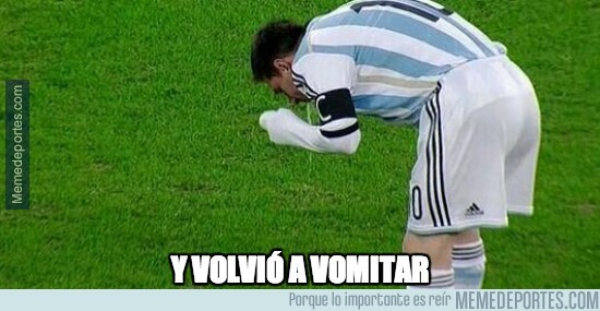 277760 - Messi y su manía de vomitar en los campos de fútbol