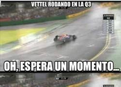Enlace a Vettel rodando en la Q3