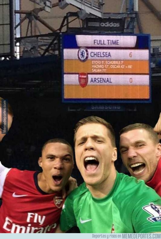 286498 - El selfie del Arsenal en el partido contra el Chelsea