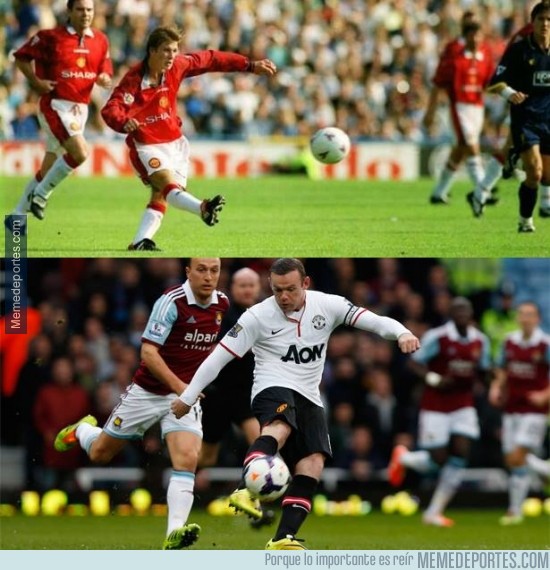 286547 - Y 18 temporadas después, Rooney repitió el gol de David Beckham