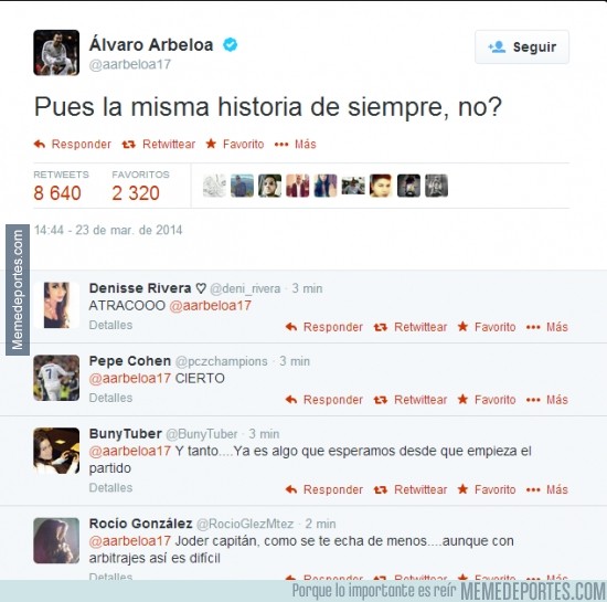 287288 - Alvaro Arbeloa, resentido desfogándose en Twitter