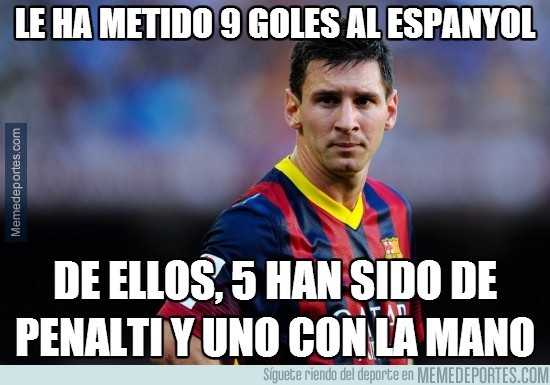 290310 - Messi le ha metido 9 goles al Espanyol