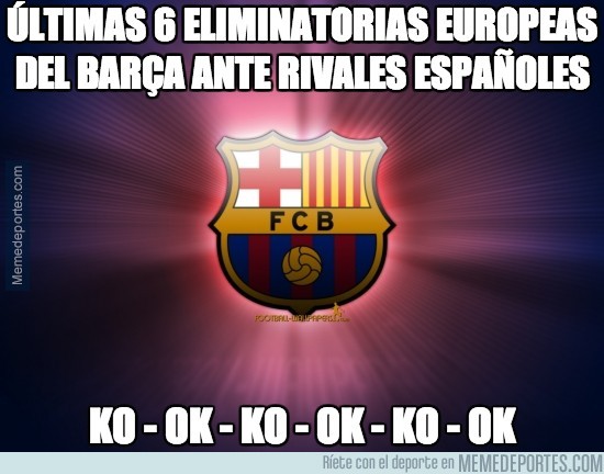 291830 - Últimas 6 eliminatorias europeas del Barça ante rivales españoles