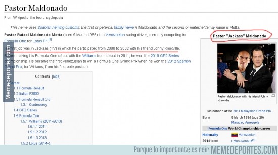294531 - Pastor Maldonado en la wikipedia