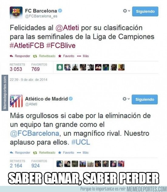 296294 - Deportividad de Barça y Atlético en twitter