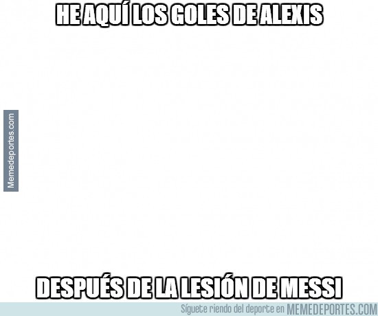 297812 - Alexis se ha hinchado a goles tras la vuelta de Messi jajajajano