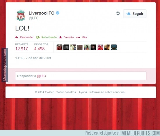 302362 - Brutal la reacción del twitter del Liverpool al ver la derrota del Chelsea