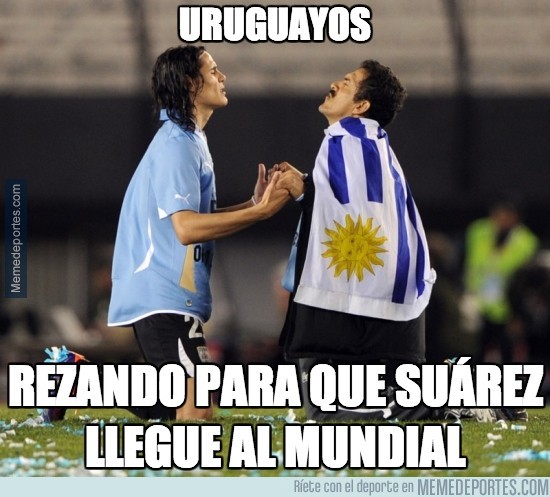 322534 - Uruguayos rezando para que Suárez llegue al Mundial