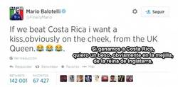 Enlace a Balotelli tiene las cosas claras si gana a Costa Rica