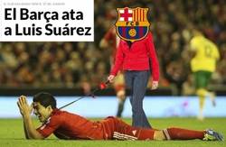 Enlace a El Barça ata a Luis Suárez. Literalmente