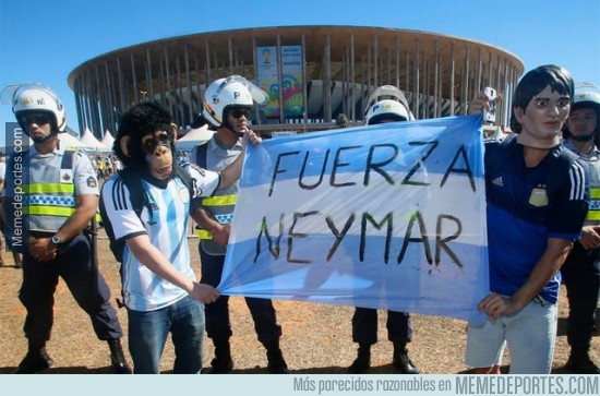 354583 - Argentinos mandando ánimos a Neymar #respect