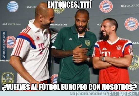 370018 - Guardiola y Ribéry convenciendo a Henry para volver a fútbol europeo
