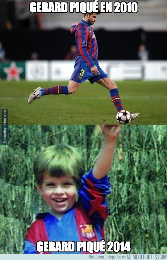 Memedeportes Gerard Piqué En 2010 Y En 2014 4290