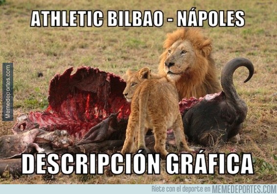 378702 - Athletic Bilbao - Nápoles. Descripción gráfica. Los leones han hecho su trabajo