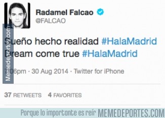 380079 - ATENCION: Falcao anuncia por twitter su marcha al Madrid y lo borra dos minutos después