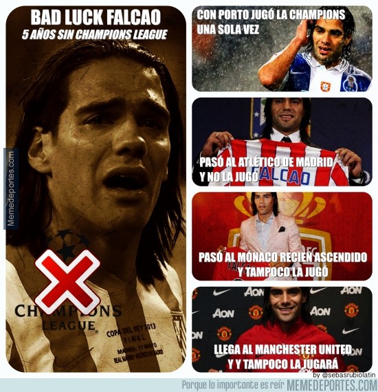 381845 - Bad Luck Falcao, otro año sin jugar la Champions League