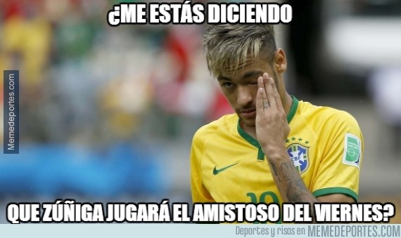 381966 - Neymar, ten cuidado, que Zúñiga va a jugar el amistoso