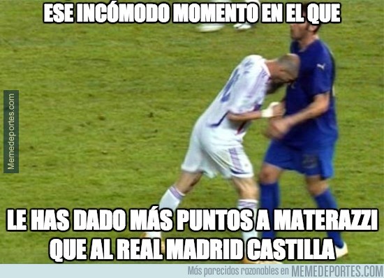 384635 - De momento, Materazzi tiene más puntos por culpa de Zidane que el Castilla