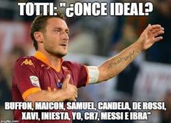 Enlace a Ojito al once ideal según Totti ¿Estáis todos de acuerdo?