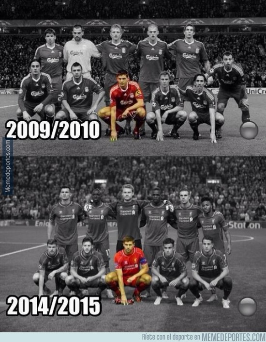 388404 - Gerrard es el único que sigue en el Club desde la última vez que el Liverpool jugó la Champions