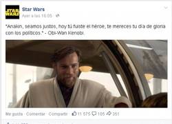Enlace a El mejor comentario jamás visto en facebook en la página de Star Wars