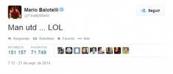 Enlace a Mario Balotelli, acordándose del United por Twitter