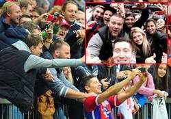 Enlace a Selfie de Lewandowski en el partido ante el Hannover