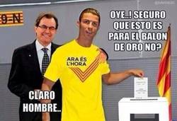 Enlace a Cristiano Ronaldo votando para el Balón de Oro