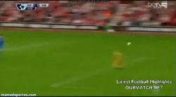Enlace a GIF: Incomprensible gol en propia puerta del Sunderland