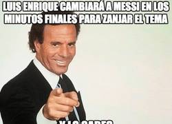 Enlace a Luis Enrique cambiará a Messi en los minutos finales para zanjar el tema de quién manda