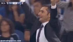 Enlace a GIF: La alegría de Valverde tras el gol del empate del Athletic