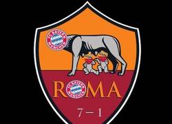 Enlace a El nuevo escudo de la Roma después del partido vs Bayern