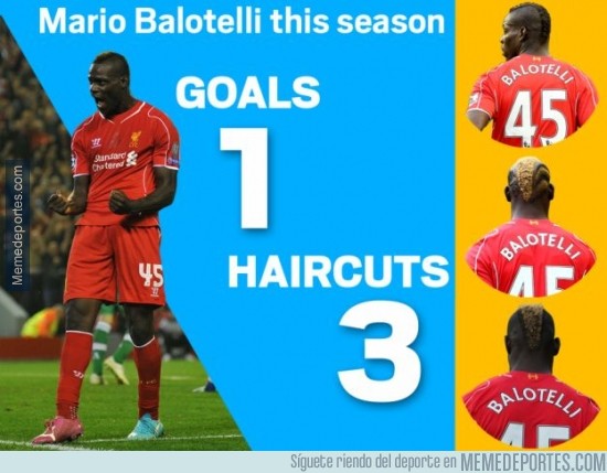 401923 - Balotelli con más peinados que goles en el Liverpool