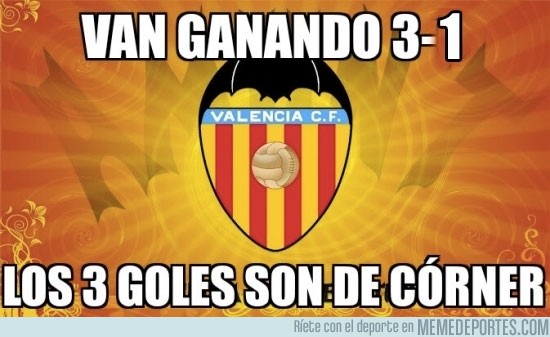 402984 - El Valencia gana 3-1 con 3 goles de córner