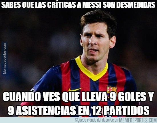 404036 - Sabes que las críticas a Messi son desmedidas...