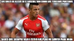 Enlace a Los goles de Alexis en el Arsenal son como los terceros porteros