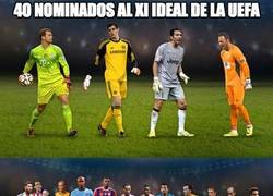 Enlace a 40 nominados al XI ideal de la UEFA, sólo pueden quedar 11