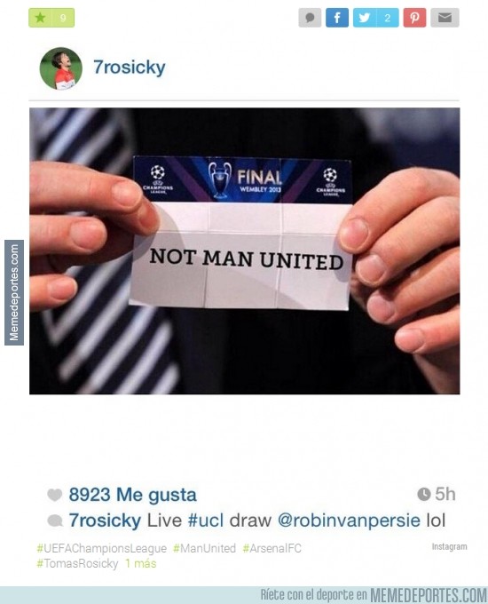423808 - Thomas Rosicky provocando a Van Persie en Instagram