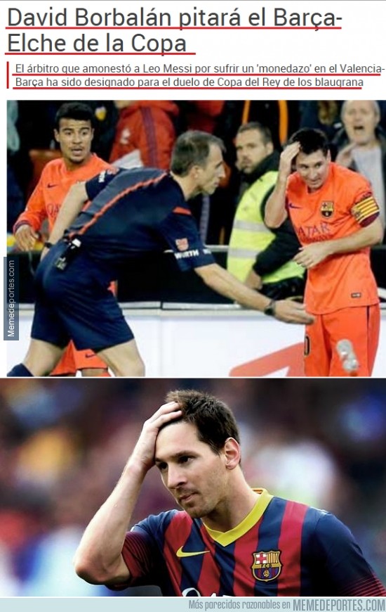 426659 - Messi disgustado por el árbitro asignado al Barça-Elche