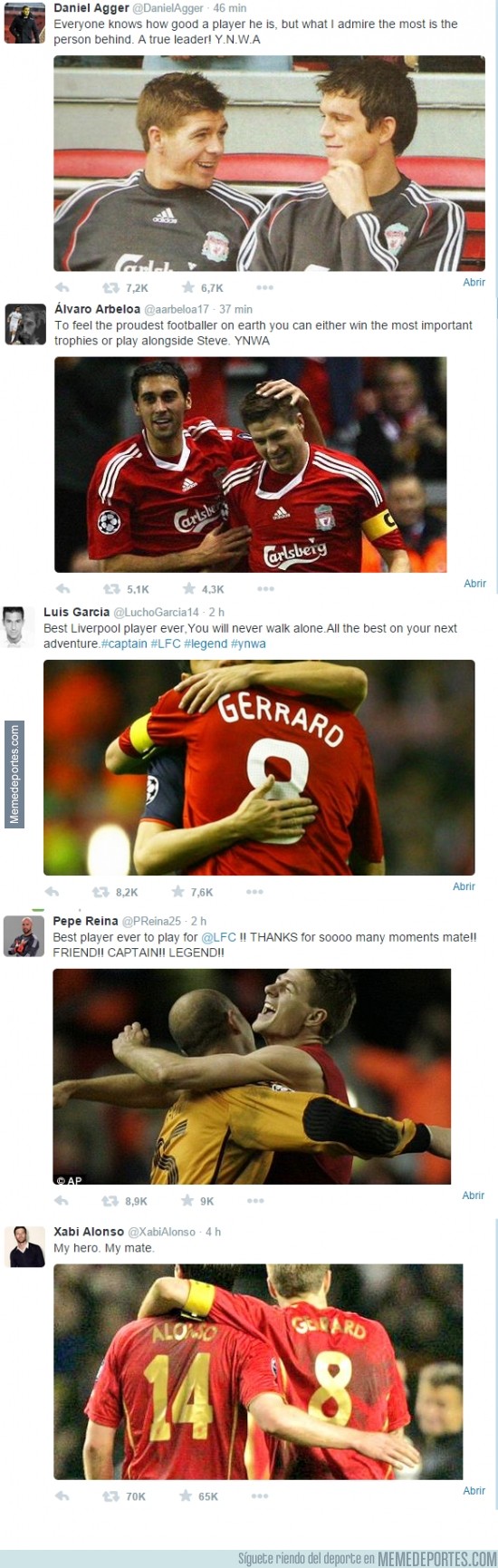 428976 - El mundo del fútbol se acuerda de Gerrard en twitter #YNWA