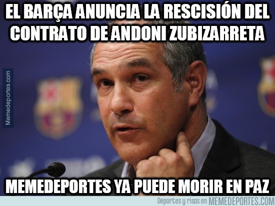 430114 - El Barça anuncia la rescisión del contrato de Andoni Zubizarreta