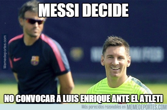 432428 - ÚLTIMA HORA: Messi decide no convocar a Luis Enrique ante el Atleti