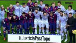 Enlace a Gran gesto del Atlético de Madrid y el Fútbol Club Barcelona apoyando a Iker Casillas