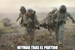 Enlace a Así se han llevado a Neymar tras el partido